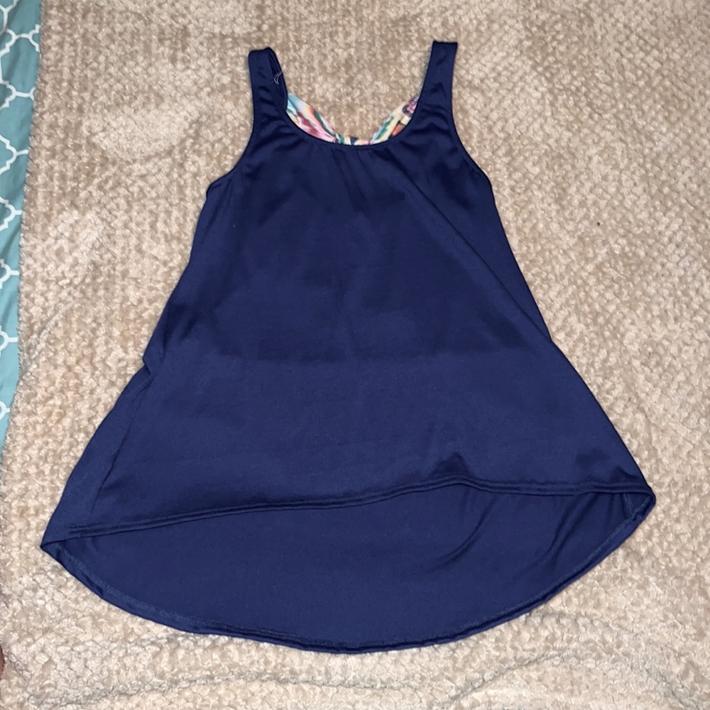 Navy tank with back bow